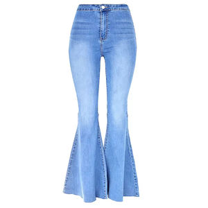 Pantalones acampanados de pierna ancha para mujer, cómodos para los días de verano, tela premium, con color personalizado - Product Image 1