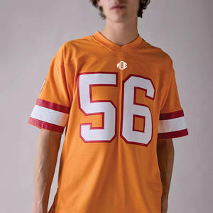 Camiseta de Fútbol Americano Sublimada Personalizada a la Moda, Diseño de Jersey Deportivo con Logotipo Bordado, Estilo Urbano Holgado - Product Image 3