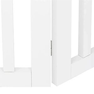 Cancelletto di Sicurezza per Cani a 4 Pannelli, Pieghevole, Autoportante, Bianco, 24 Pollici, per Interni ed Esterni, Impermeabile, con Chiusura a Pulsante, per Animali di Piccola Taglia - Product Image 5