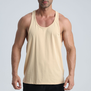 Débardeur sans manches en maille respirante de couleur unie pour homme avec logo frontal et col marin, gilet décontracté pour le quotidien et l'entraînement - Product Image 5