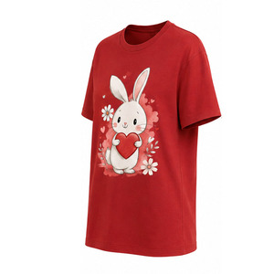Camiseta Personalizada con Estampado Gráfico para Mujer, Camiseta Informal Moderna de Algodón Suave con Cuello Redondo y Manga Corta, Top de Moda Urbana, Venta al Por Mayor de Fábrica - Product Image 3