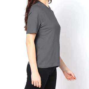 เสื้อยืดผู้หญิงคุณภาพสูง ทรงเข้ารูป สำหรับฤดูร้อน ผ้าฝ้าย 100% ระบายอากาศได้ดี สีพื้น เรียบง่าย พิมพ์ลาย แขนสั้น - Product Image 3
