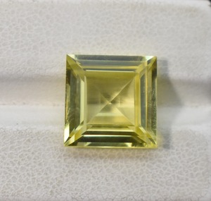 Zafiro amarillo de Ceilán: piedra preciosa suelta de corte cuadrado, piedra preciosa de corindón de laboratorio de 12mm, piedra preciosa certificada suelta para fabricación de joyas - Product Image 4