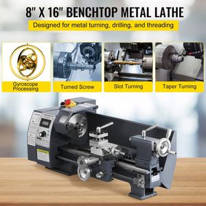 1100W precisione 8x16 versione di lusso tornio in metallo Mini banco superiore Mini fresatrice a velocità variabile macchine per il taglio dei metalli - Product Image 2