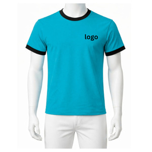 T-shirts pour hommes à manches courtes, tissu respirant, coupe classique, motif uni, impression de logo personnalisée sur le devant, 220 grammes, design vierge - Product Image 6