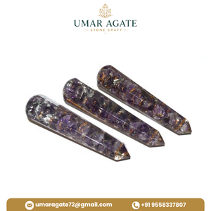 Best Quality Gemstone Healing Stones Orgone Semi-Precious Stone Crafts Crystal Crafts Yellow Jasper <b>Orgonite</b> Healing Wands - Product Image 3