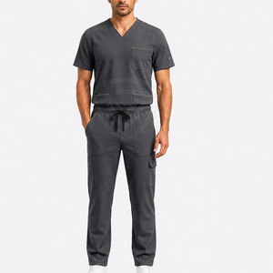 Premium Men Scrub Suit <b>Doctor</b> Uniform <b>Set</b> With Soft Touch Fabric Contemporary Style Pockets And Professional Appearance - Product Image 3