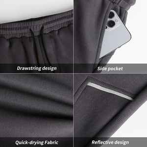 Pantalones Deportivos de Alta Calidad para Hombre, de Peso Medio, Transpirables, de Poliéster/Algodón, para Entrenamiento de Invierno, Gimnasio y Deportes - Product Image 5