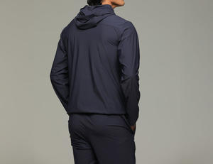 Ensemble de vêtements de sport imprimés sur mesure pour hommes, grande taille, respirant, anti-UV, en nylon, séchage rapide, survêtement de jogging, coupe-vent zippé - Product Image 4