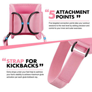 Guantes City Fitness de alta resistencia con correas acolchadas para tobillos, cierre de anillo en D de neopreno para máquinas de cable y kickbacks, antideslizantes, profesionales - Product Image 2