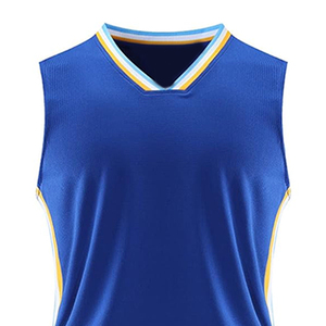 Shorts de basket-ball d'été respirants et confortables en tissu élégant bleu, certifiés BSCI, vente en gros, uniforme de basket-ball pour hommes - Product Image 4