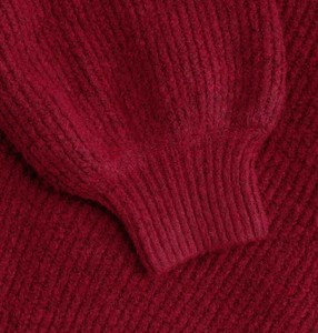 Suéter de Punto Estilo Universitario - Corte Holgado, Ropa de Calle, Jersey de Invierno - Elegante, Color Sólido, Transpirable para Mujer, Otoño - Product Image 4