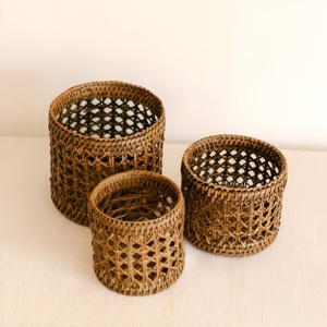 Maceta de ratán natural para plantas de interior, macetero decorativo de suelo, precio competitivo, macetas para plantas y flores - Product Image 1