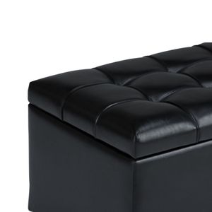 Panca contenitore Midnight Black Sienna: Sgabelli e pouf eleganti - Product Image 4
