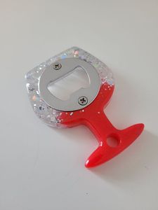 Ouvre-bouteille décoratif en résine avec perles et paillettes intégrées pour collection de cadeaux et souvenirs de luxe pour la maison - Product Image 2