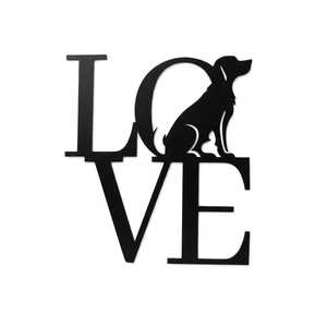 Dashing for Dog Metal <b>Wall</b> Art Black Minimalist Home Decoration Handmade Powder Coated Modern Design Small Circular - Product Image 5