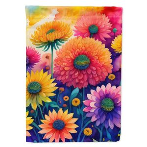 ธงประดับสวนรูปดอกเบญจมาศหลากสีสำหรับชานบ้านและเตียงดอกไม้ตกแต่งธงกล่องจดหมาย - Product Image 1