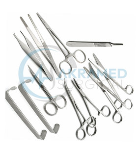 Kit de Cirugía Menor Básico de 11 Piezas, Juego de Instrumentos Quirúrgicos de Acero Inoxidable, Certificado CE ISO, Reutilizable, Manual - Product Image 3