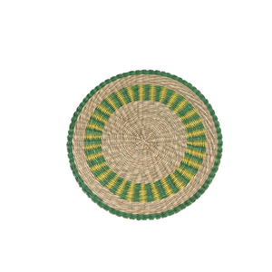 Luxury Seagrass Placemats <b>Round</b> Woven <b>Table</b> <b>Mats</b> Elegant Natural Straw Charger Plates for Formal Dining Decor - Product Image 2