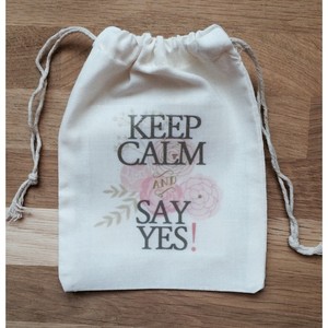 Sac cadeau en coton naturel avec cordon de serrage, pochette en coton réutilisable, sac cadeau en coton écologique, sac à cordon personnalisé imprimé - Product Image 6