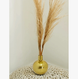 Jarrón Esférico de Metal Dorado - Recipiente Redondo para Decoración Moderna de Mesa, Estante y Exhibición de Lujo en el Hogar - Product Image 3