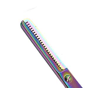 Ciseaux de coiffure Rainbow en acier inoxydable à 30 dents, pour droitiers, manche long, usage professionnel en salon - Product Image 2