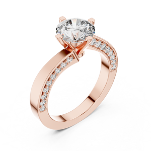 Premium 925 Sterling Silver Round Shape Moissanite <b>Diamond</b> <b>Ring</b> Wholesale Wedding Jewelry Supplier Manufacturer - Product Image 4
