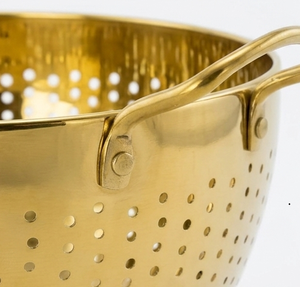 Panier passoire multifonction doré pour fruits et légumes, ustensile de cuisine en métal pour la maison - Product Image 2