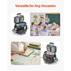 Bolsa gris para ordenador portátil con ruedas de 15,6 pulgadas modelo D0100XU6I5A para profesores, mujeres y hombres, cubierta rodante para ordenador - Product Image 3