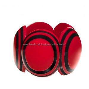 Pulsera de moda de resina de Ángel hecha a mano para mujer personalizada de alta calidad, hecho a mano modelo indio, patrón, hebra de Color, artesanías de resina - Product Image 1