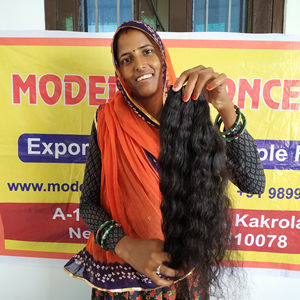 Cheveux humains vierges bruts 100% naturels, en gros, ondulés, de 8 à 36 pouces de long, provenant de temples indiens du Sud - Product Image 4