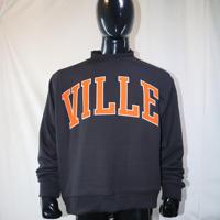 Sweat-shirts VILLE à col montant 450 GSM avec broderie personnalisée, coupe ample et carrée, en molleton 100% coton French Terry