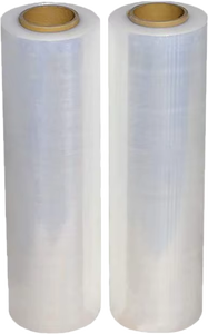 Film étirable transparent laminé souple et imperméable pour le stockage 500mm x 20 microns x 1500 pieds, film d'emballage pour palettes, impression sérigraphique, qualité alimentaire - Product Image 5