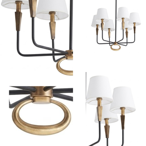 Lustre moderne en fer Daystar Trade Inc, blanc chaud, 100W, CRI 90, durée de vie de 50 000 heures, contemporain pour salon, restaurant - Product Image 3