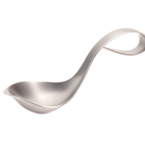 Cucharón para servir hecho a mano de acero inoxidable 304, diseño Calla Sheath, cucharón para salsa, utensilios de metal para servir - Product Image 2