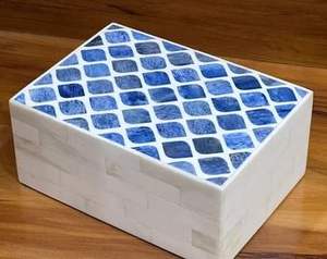 High Quality Custom Luxury Bone Inlay Wood Jewelry <b>Box</b> Handmade Ring <b>Box</b> Decorative <b>Storage</b> Marco Enterprises Customized Design - Product Image 6