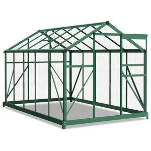 6x10ft Hybrid Polycarbonate Green Garden Greenhouse Versatile & Durable with Green Tint for Optimal Sunlight Transmission - Product Image 1