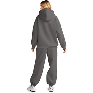 <b>Women</b> Oversized Cotton <b>Fleece</b> Hoodie <b>Joggers</b> Matching Set Casual Winter Tracksuit Solid Color Loose Fit <b>Women</b> Casual <b>Womens</b> Zip - Product Image 4