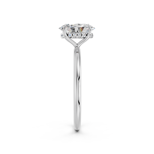 Bague de fiançailles et de mariage solitaire Zota Jewel, diamant de laboratoire certifié IGI, taille ovale centrale, or blanc massif, luxe - Product Image 2