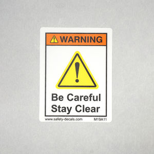 Etiqueta de Advertencia de Seguridad Industrial M19, Precaución, Manténgase Alejado, Áreas Peligrosas, Equipo de Seguridad Laboral, Marca AGS - Product Image 5