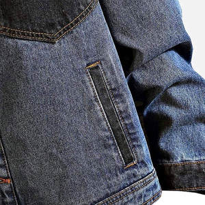 Veste en jean personnalisée pour homme |   Veste en jean décontractée coupe slim avec fermeture boutonnée |   Veste de style streetwear pour hommes - Product Image 4