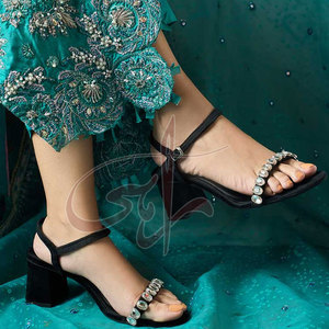 Sandalias de Tacón con Terciopelo Estampado, Hechas a Mano, Cómodas, Antideslizantes, a la Moda, para Bodas, Fiestas y Ocasiones Especiales - Product Image 2