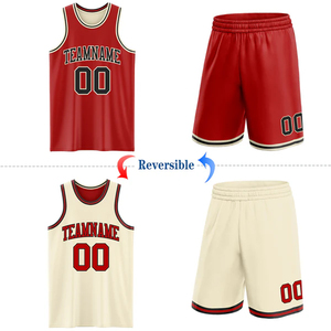 Maillot de basket-ball réversible de style américain, vêtements personnalisés - Product Image 1