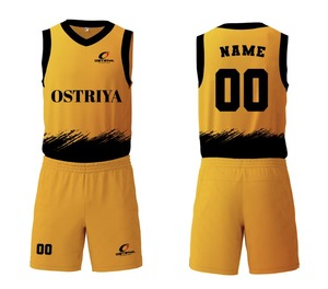 Uniformes de basket-ball pour femmes de haute qualité, 100% polyester, séchage rapide, respirant, antibactérien, col en V, manches courtes, imprimé sur le devant - Product Image 4
