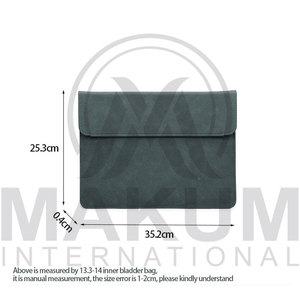 Brown Leather <b>Laptop</b> <b>Sleeve</b> Case with Magnetic Closure for MacBook and Other <b>Laptops</b> - Product Image 2