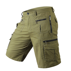 Men's Plus Size Breathable Quick-Dry <b>Cargo</b> Shorts Print Black Mid Waist Workwear Style Bermuda Length Spandex/Polyester Multiple - Product Image 4