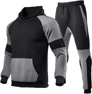 Ensemble de survêtement décontracté pour homme OEM : sweats à capuche respirants à manches longues et pantalons de sport - Product Image 2
