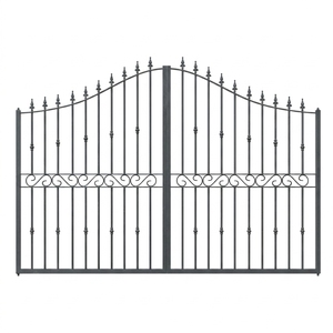 Puerta Batiente Manual de Hierro con Recubrimiento en Polvo Estilo Europeo, Duradera para Uso en Exteriores y Granjas, Diseño Tradicional, Fácil Instalación - Product Image 1