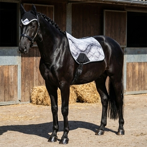 Horse Saddle Pad Ear Hood and Brushing Boots Set Breathable Cotton Quilted Anti Sweat Protective Leg Boots <b>Equestrian</b> Supply - Product Image 6