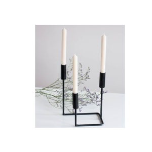 Porte-bougie en métal, lanterne décorative en fer pour centre de table, éclairage de salle, célébration d'anniversaire, dîner du soir - Product Image 6